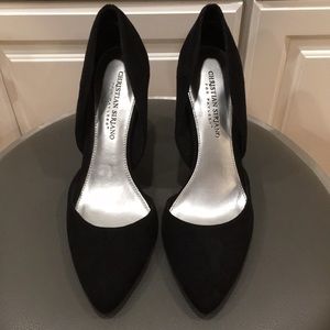 Like New Sz 7 Christian Siriano Black Suede Pumps